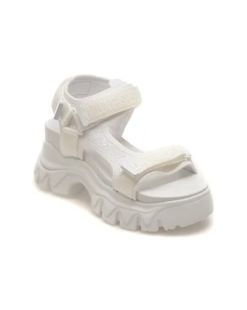 Sandale REPLAY albe, WSIS03S, din piele ecologica
