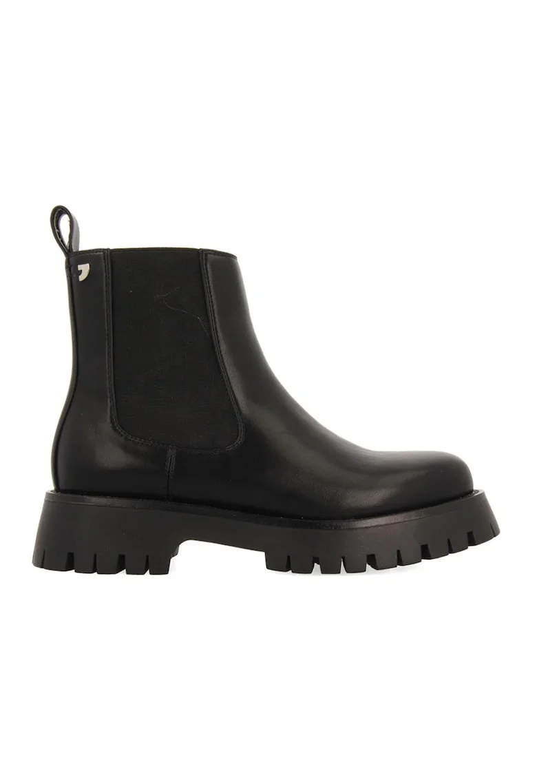 Ghete Chelsea de piele ecologica Gielo, Negru