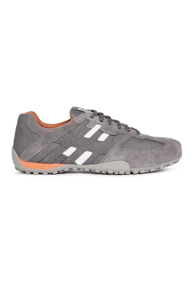 Pantofi sport cu detalii din piele intoarsa, Gri