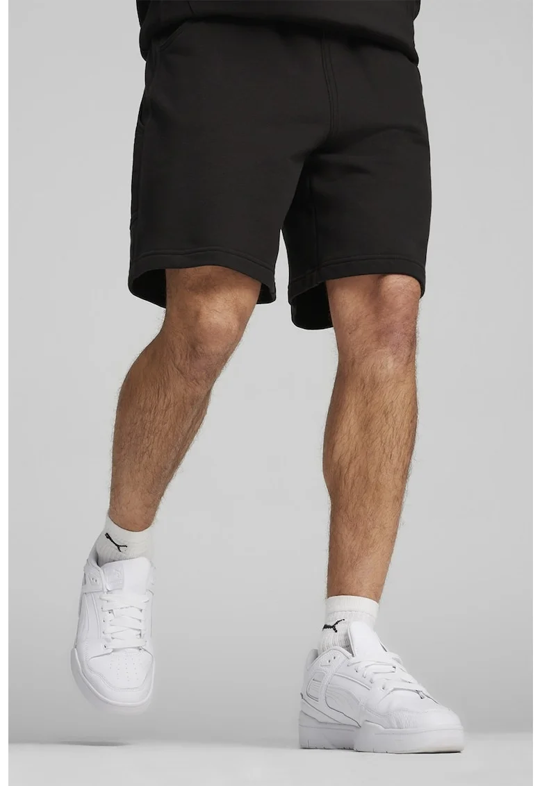 Pantaloni scurti cu snur in talie Downtown, Negru