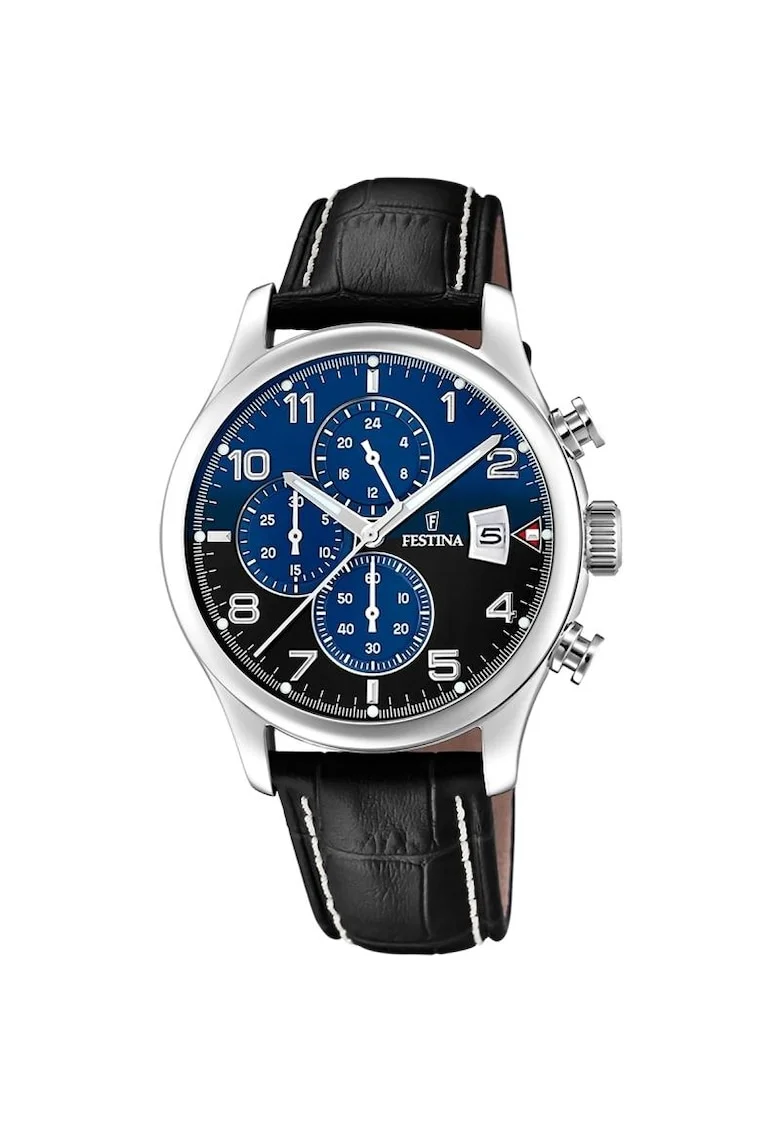 Ceas barbatesc  F20375 Argintiu, Negru