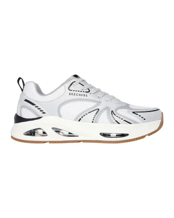 Pantofi sport din plasa cu garnituri din piele ecologica Uno Ego, Alb/Gri deschis