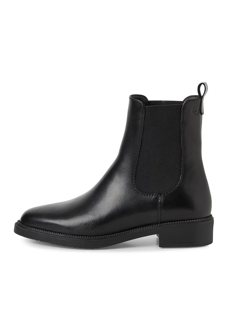 Ghete Chelsea de piele, Negru