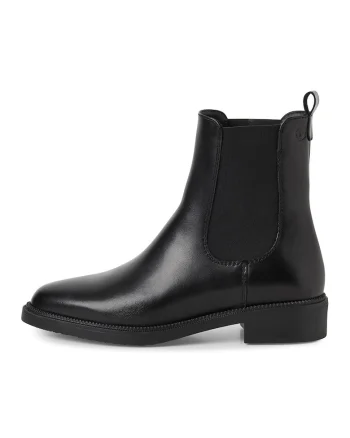 Ghete Chelsea de piele, Negru