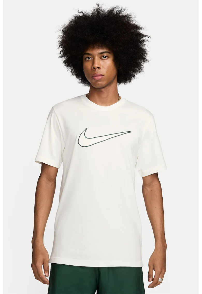 Tricou cu imprimeu logo, Alb