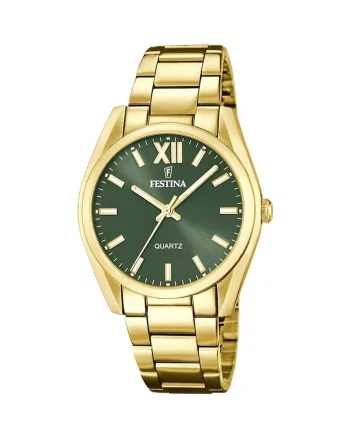 Ceas dama  Quartz Auriu, Verde