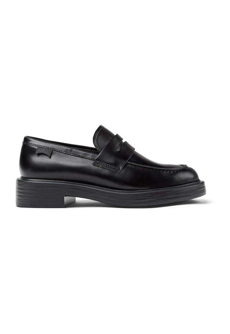 Pantofi loafer de piele Dean, Negru