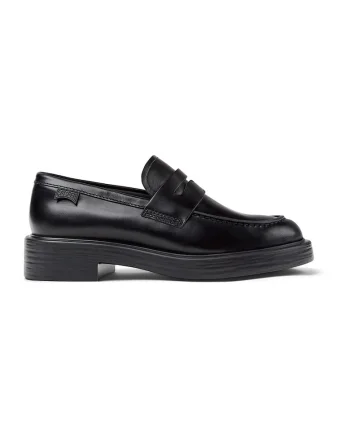 Pantofi loafer de piele Dean, Negru