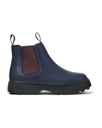 Ghete Chelsea din piele Norte 373, Maro/Bleumarin