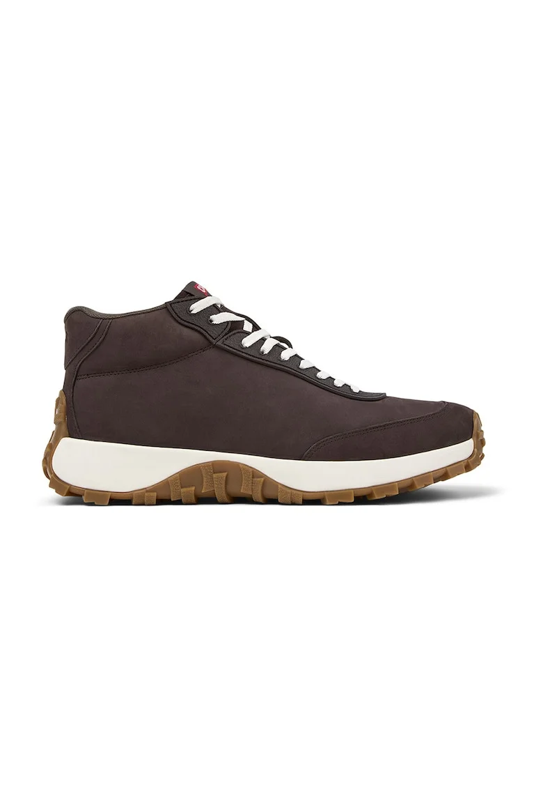 Pantofi sport de piele cu sireturi, Maro cognac