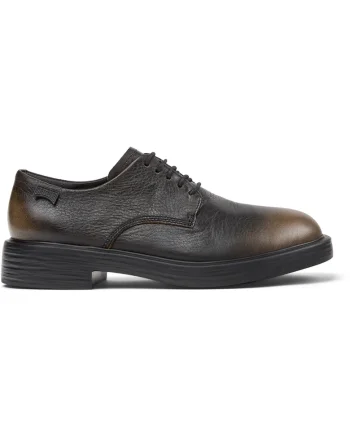 Pantofi de piele cu aspect uzat Verano, Maro inchis/Caramel