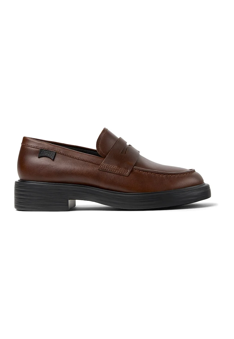 Pantofi loafer de piele Dean, Maro cognac