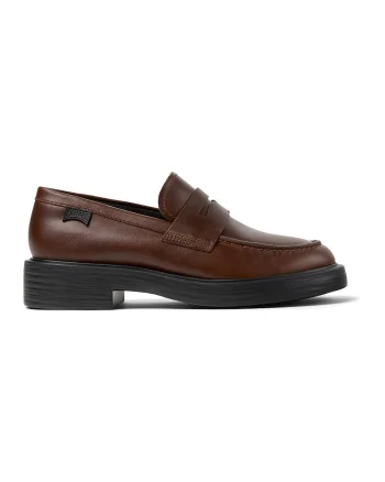 Pantofi loafer de piele Dean, Maro cognac