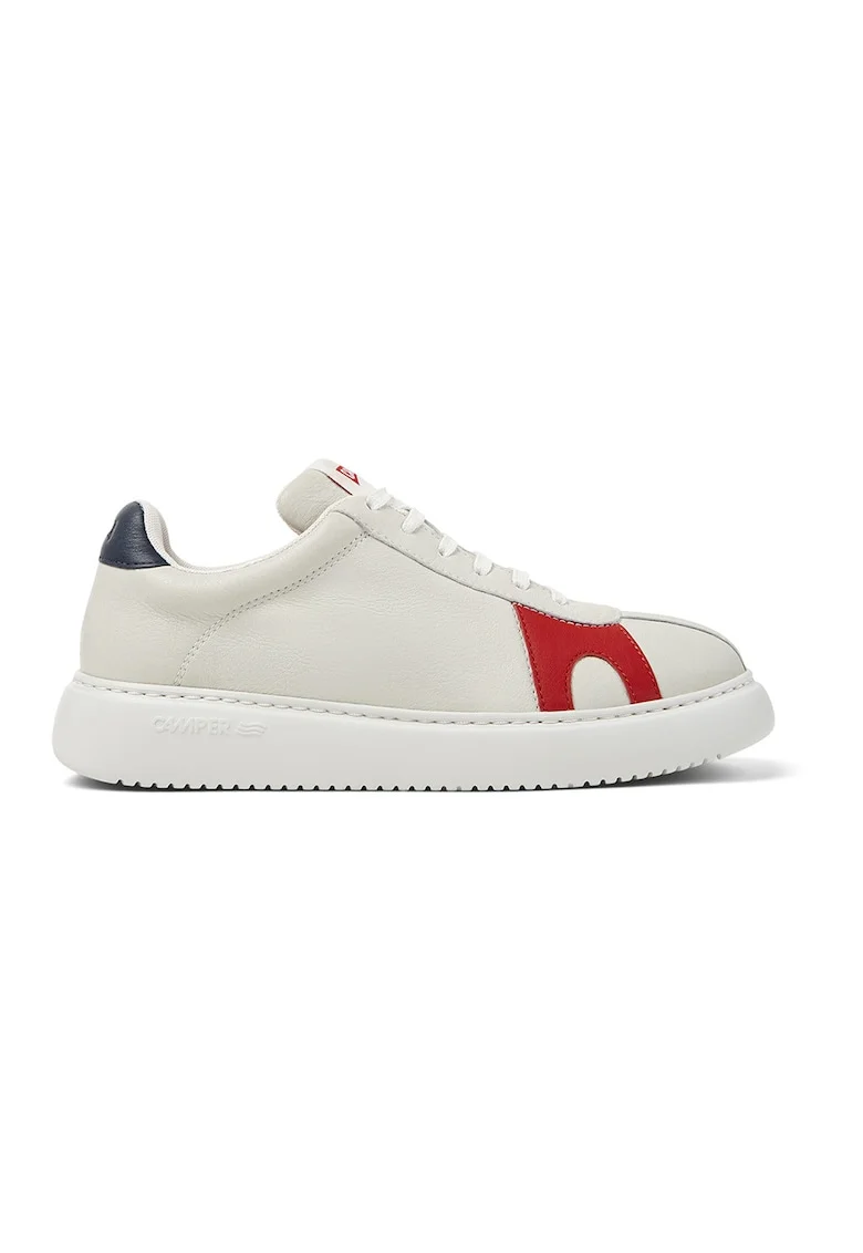 Pantofi sport de piele K21 Twins, Rosu/Alb murdar/Bleumarin