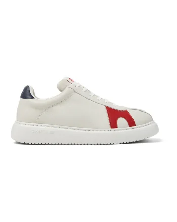 Pantofi sport de piele K21 Twins, Rosu/Alb murdar/Bleumarin
