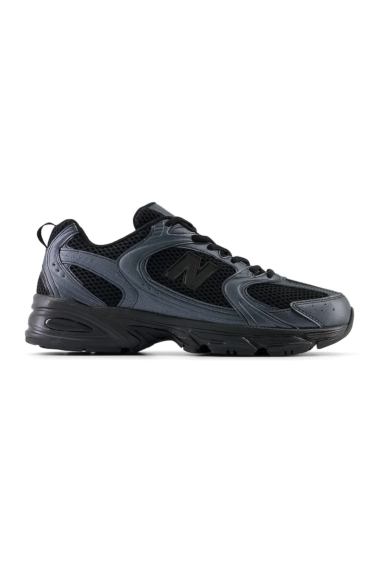 Pantofi sport unisex 530 cu talpa demi-wedge, Negru/Gri carbune