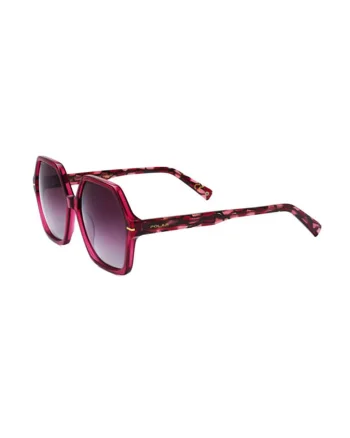 Ochelari de soare hexagonali cu lentile polarizate, Roz zmeuriu