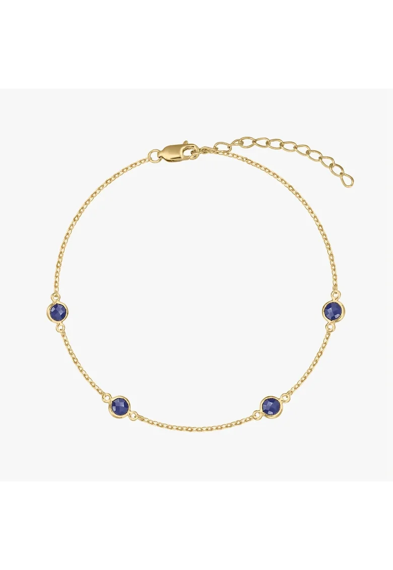 Bratara din argint Birthstone Golden September - Safir