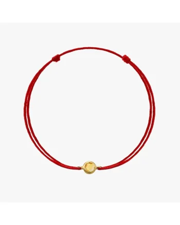 Bratara snur din argint Birthstone May - Onix Verde