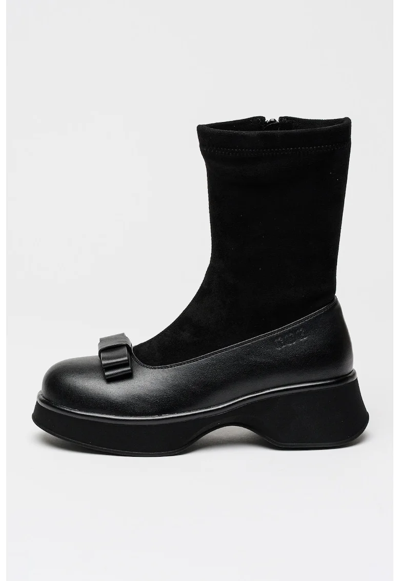 Botine cu funda, Negru