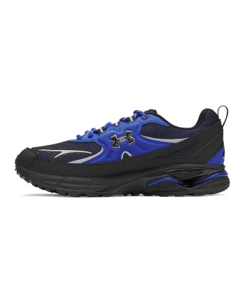 Pantofi sport cu aspect contrastant, Negru/Albastru royal