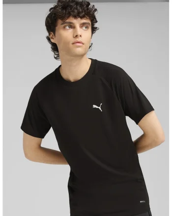 Tricou cu decolteu la baza gatului si detaliu logo, Negru