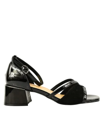 Sandale casual, dama,  8VH2465-Q265 negru, Negru
