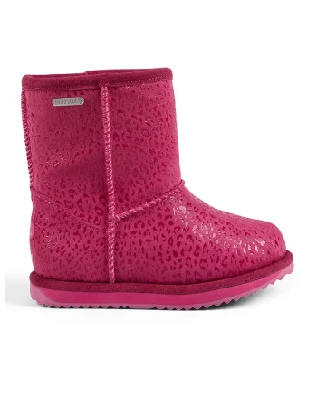 Ghete impermeabile cu animal print, Fucsia