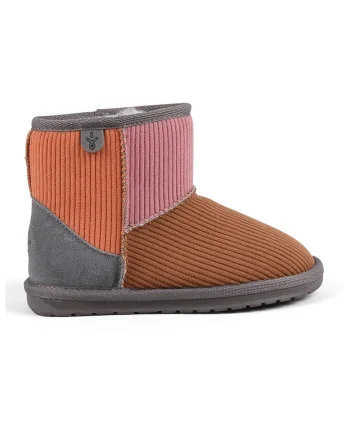 Ghete colorblock, Gri deschis/Caramel/Roz prafuit