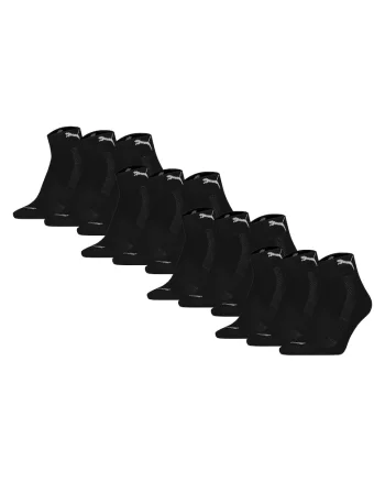 Set de sosete scurte unisex cu amortizare - 12 perechi, Negru