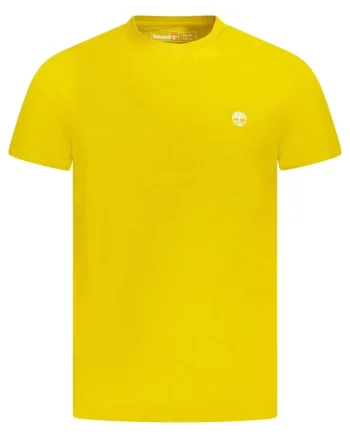 Tricou barbati, cu mini logo brodat, Regular fit, Galben