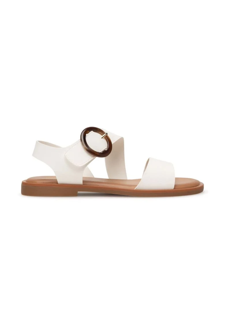 Sandale dama,  590559, Sintetic, Alb,
