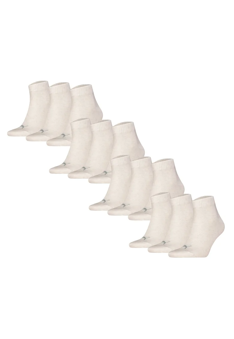 Set de sosete scurte unisex - 12 perechi, Crem