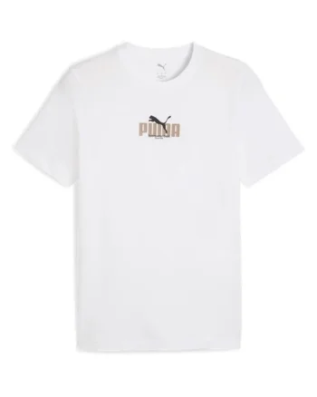 Tricou barbati  GRAPHIC PUMA Wording Tee, Bumbac, Alb, Alb