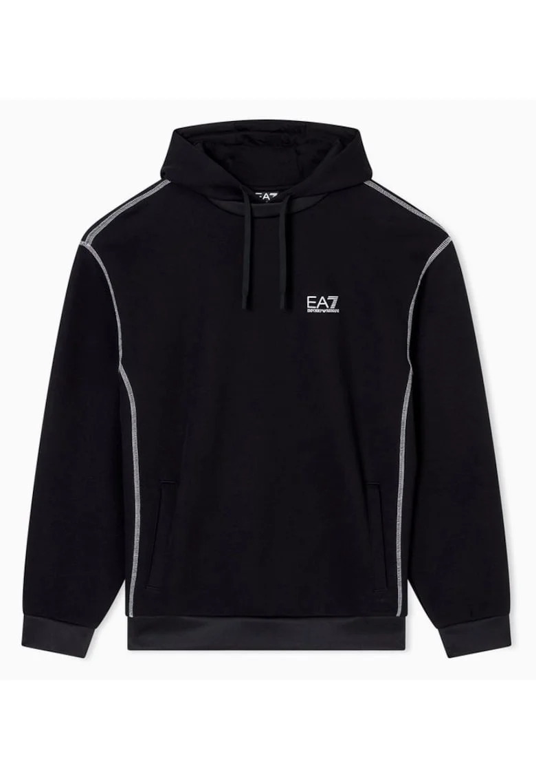 Hanorac barbati  NATURAL VENTUS7 M HOODIE RN STITCHING, Bumbac, Negru,