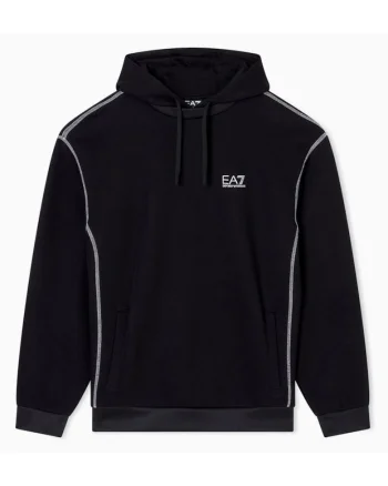 Hanorac barbati  NATURAL VENTUS7 M HOODIE RN STITCHING, Bumbac, Negru,