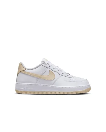 Pantofi sport copii  AIR FORCE 1 BG, Piele ecologica, Alb, Alb