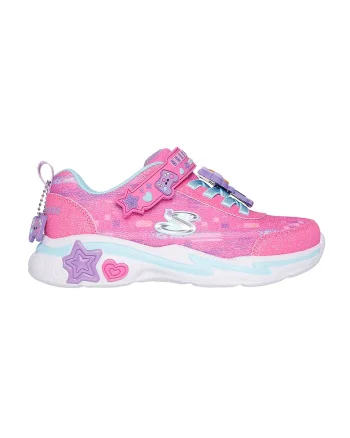 Pantofi sport din material textil cu aspect stralucitor Snuggle Sneaks, Lila/Roz