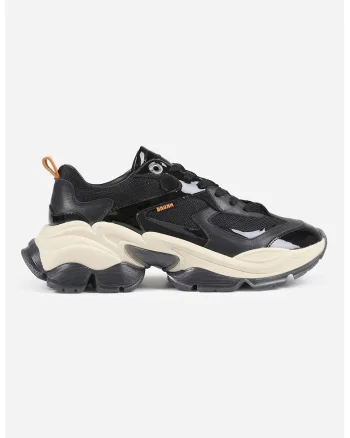 Pantofi sport cu insertii de plasa, Albastru inchis/Alb murdar