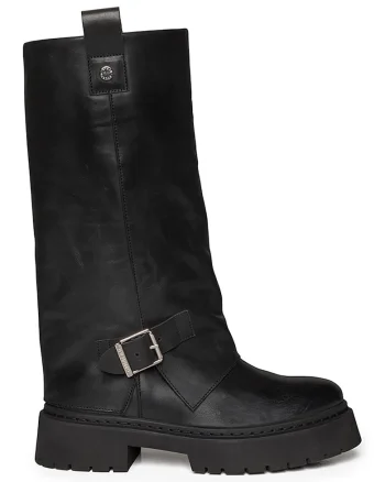 Cizme lungi de piele, Negru