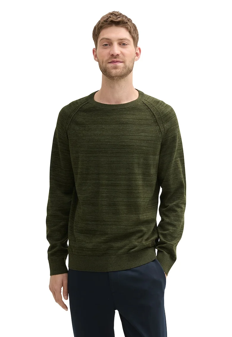 Pulover cu maneci raglan, Verde masliniu