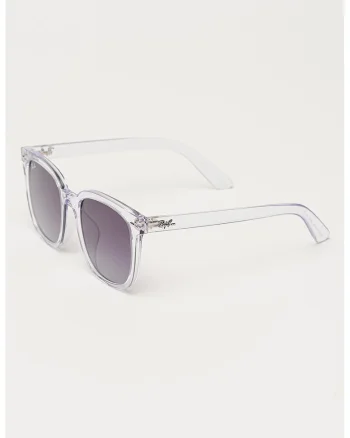 Ochelari de soare wayfarer unisex, Gri deschis/Transparent
