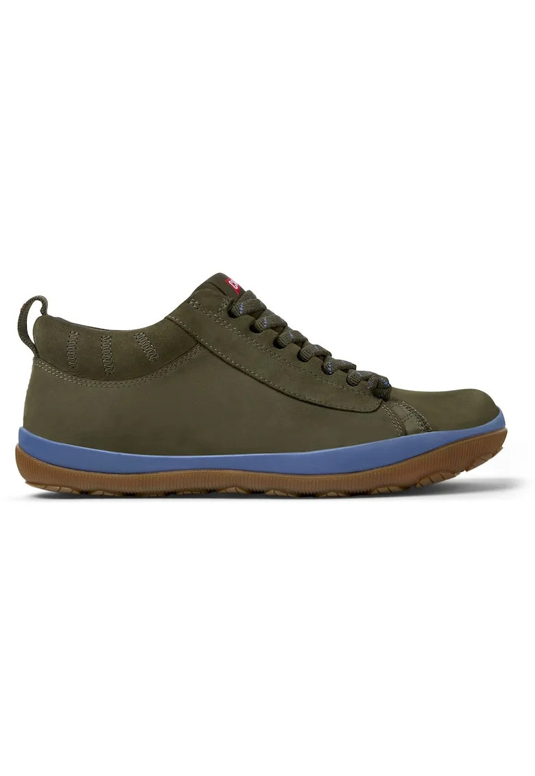 Pantofi casual din piele nabuc Peu Pista GM 1213, Verde feriga
