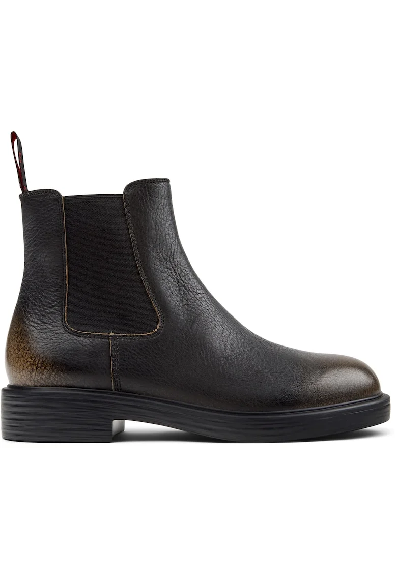 Ghete Chelsea din piele Dean 50315, Negru/Maro