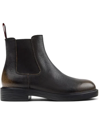 Ghete Chelsea din piele Dean 50315, Negru/Maro