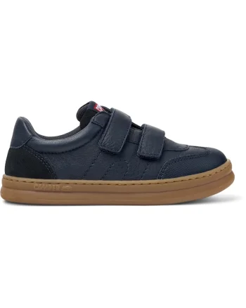 Pantofi sport Runner Four de piele cu velcro, Albastru inchis