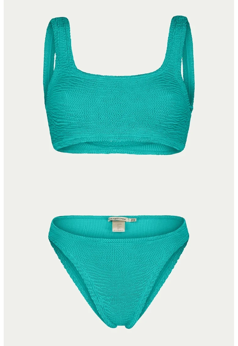 Costum de baie uni cu doua piese, Turcoaz