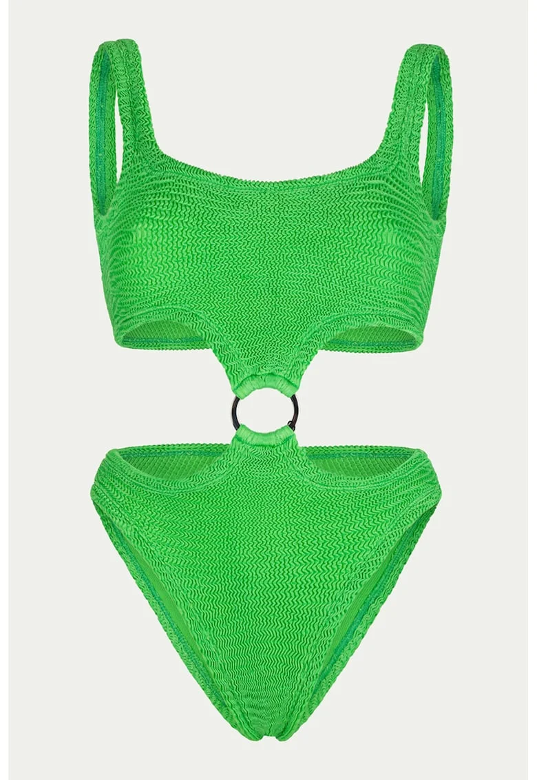 Costum de baie intreg cu decupaj decorativ, Verde