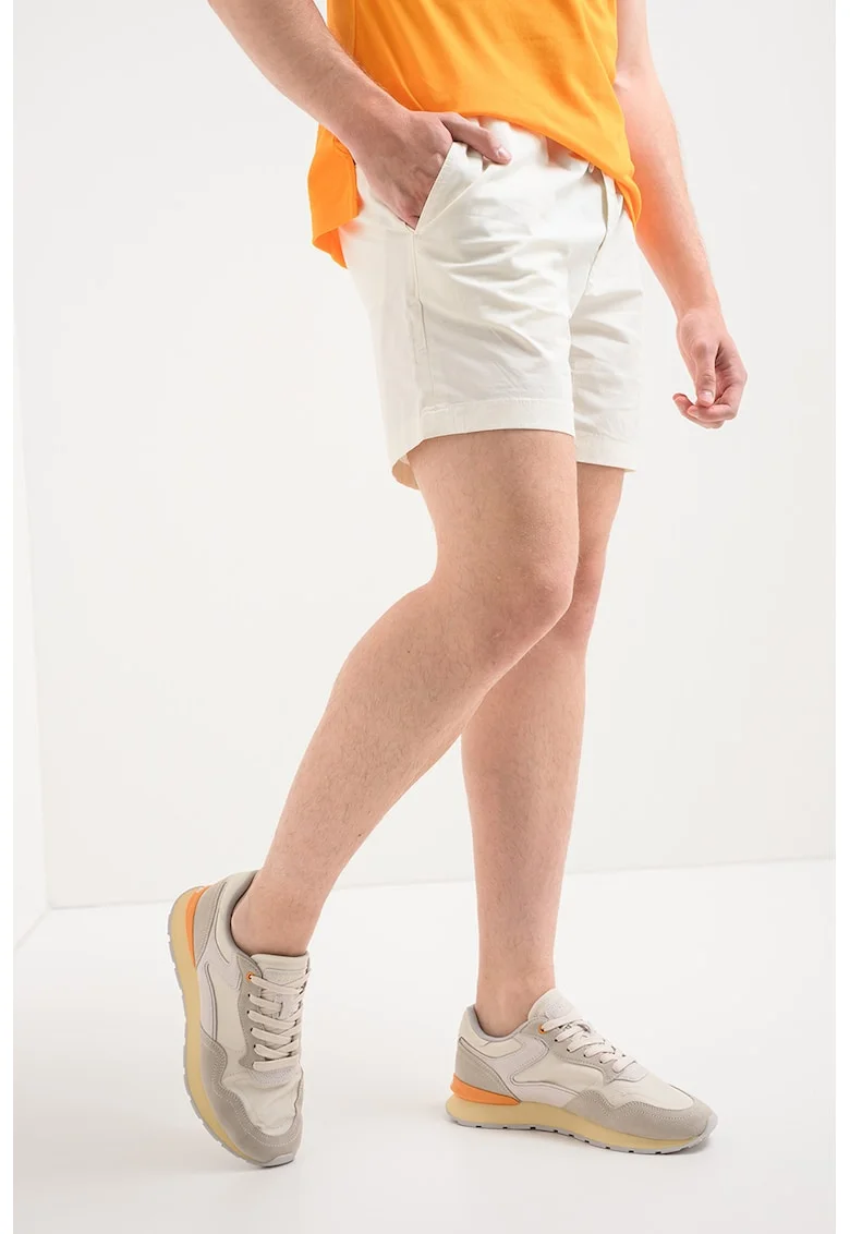 Pantaloni scurti din amestec de bumbac organic Dover, Alb fildes
