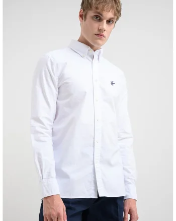Camasa Oxford regular fit Heritage, Alb optic